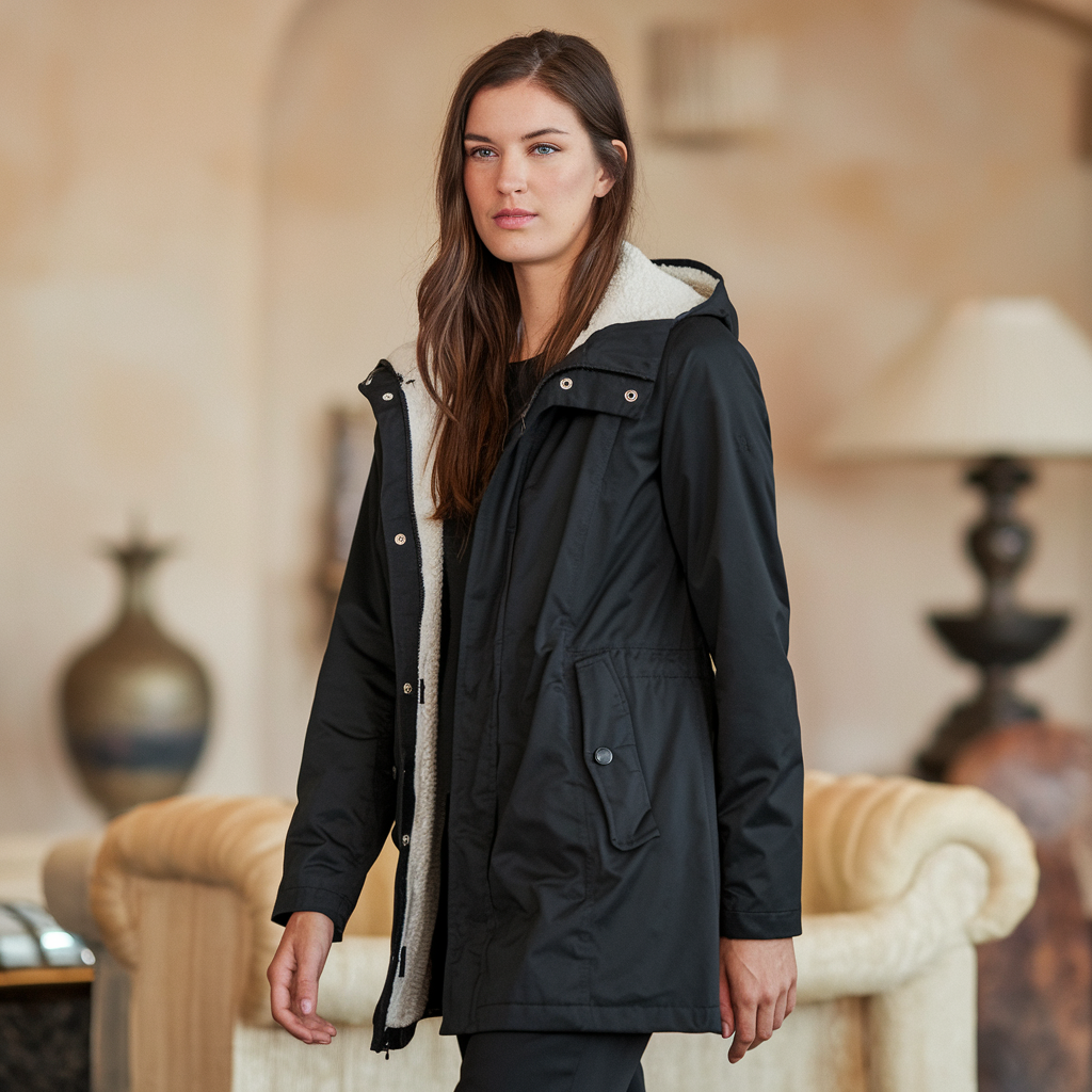 Freya | Veste d'hiver mi-longue - Mode et chaleur