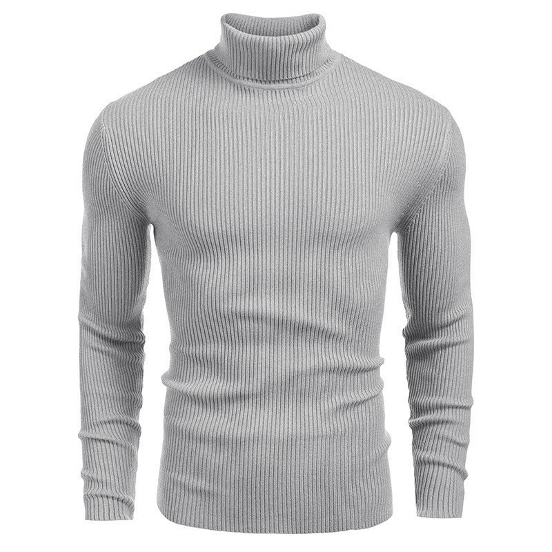 Slim-Fit Ribbed Turtleneck Sweater — Sleek, Cozy Knit