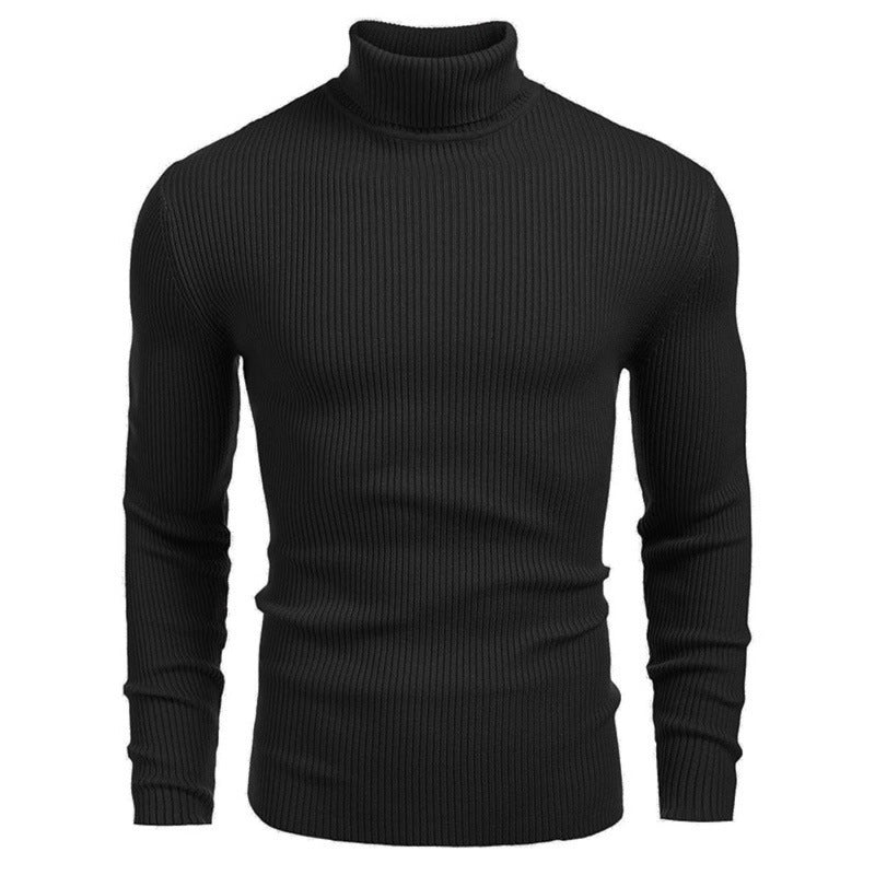 Slim-Fit Ribbed Turtleneck Sweater — Sleek, Cozy Knit