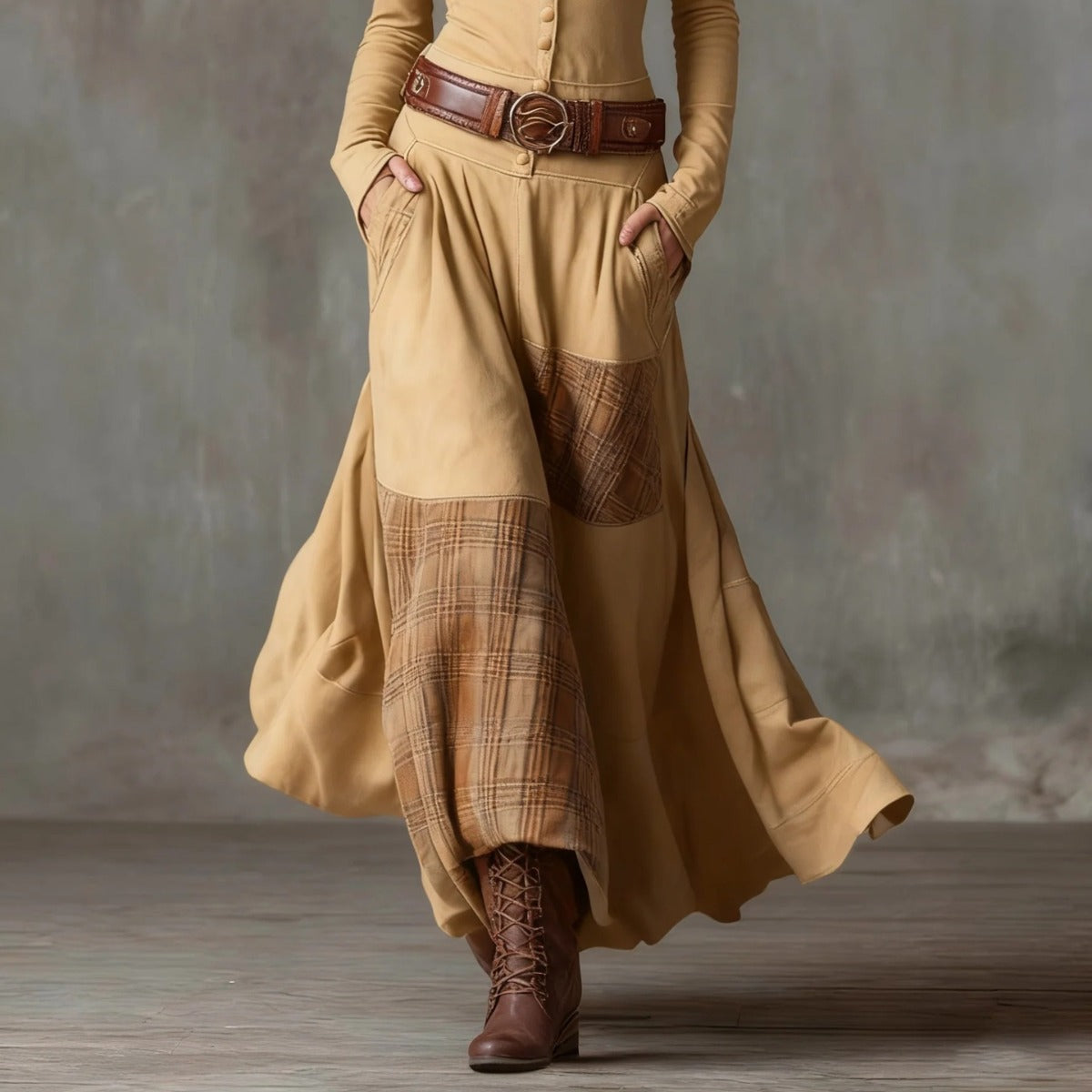 Azucena | Luxe Maxi Suede Dress with Belt