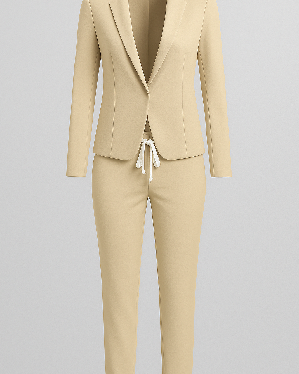 Amelie | Damen Blazer-Set med joggingbukser - Beige - Amelie | Damen Blazer-Set med joggingbukser- €25 - {{ product_tags }