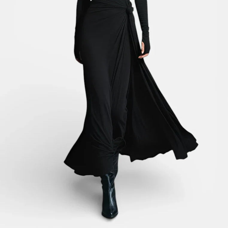 Naima — Elegant Maxi Dress with Side Knot Detail