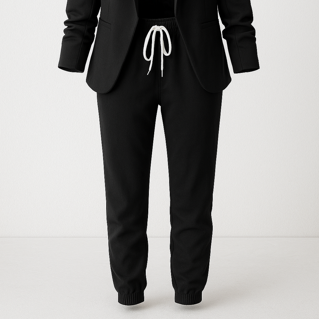 Amelie | Damen Blazer-Set med joggingbukser - Sort - Amelie | Damen Blazer-Set med joggingbukser- €25 - {{ product_tags }