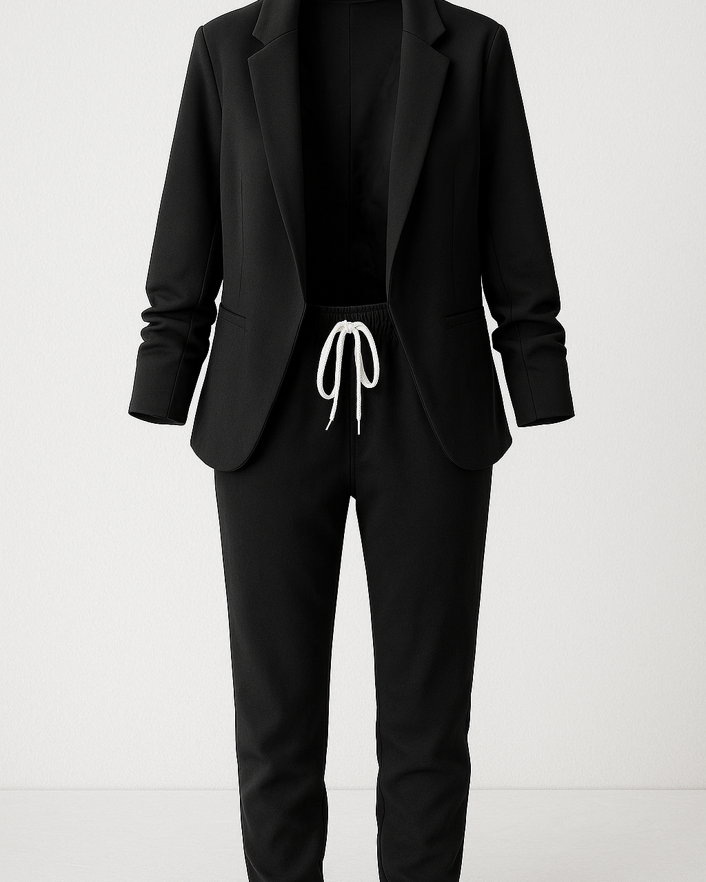 Amelie | Damen Blazer-Set med joggingbukser - Sort - Amelie | Damen Blazer-Set med joggingbukser- €25 - {{ product_tags }