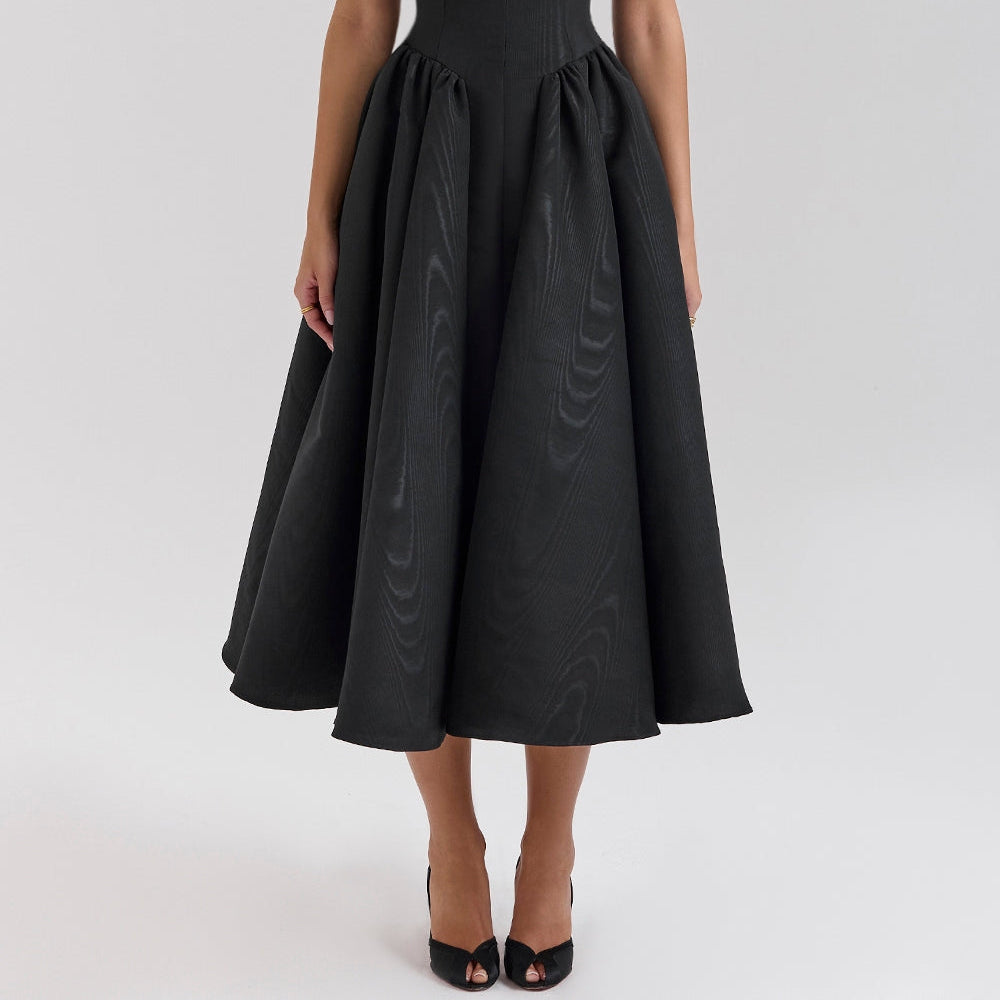 Women's Backless Drop-Shoulder Dress – Ultra-Chic Evening Look