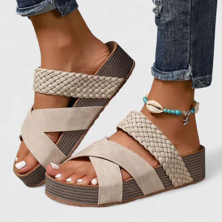 Women's Delaney Braided Cross-Strap Sandals