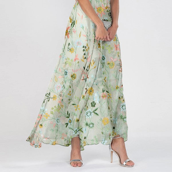 Peyton Women's Summer Floral V-Neck Maxi Dress - Breezy, Floral & Elegant