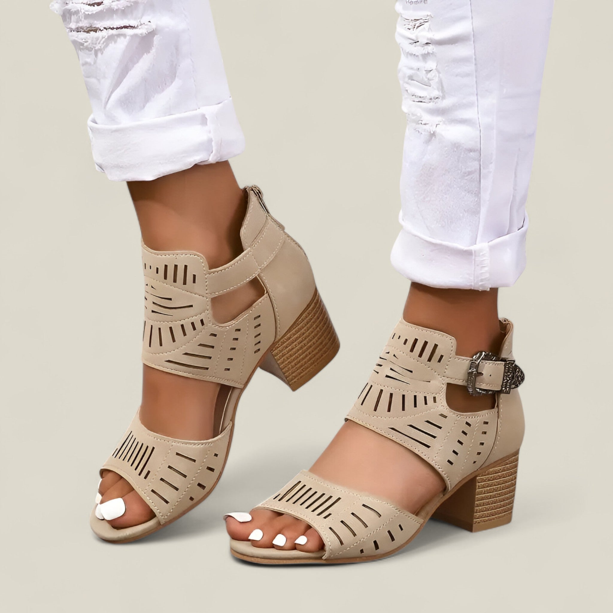 Sloane | Sandales en Veloursa - Apparence Élégante et Confortable