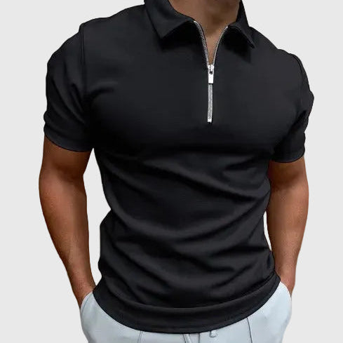 Men's Nathan Zipper Polo Shirt – Sleek Everyday Style
