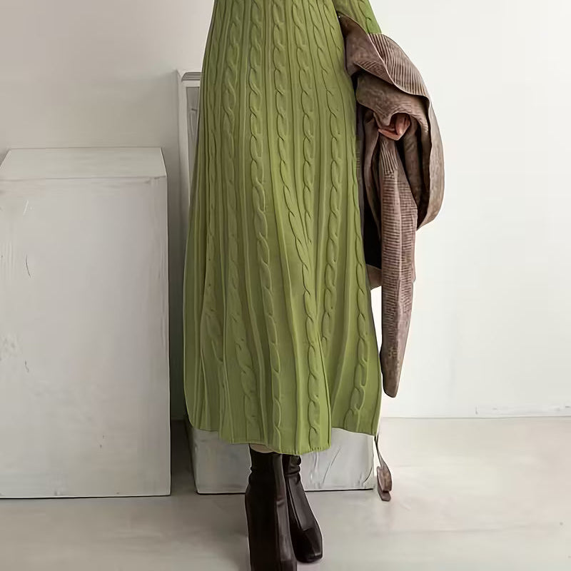 Women's Sophisticated Floor-Length Knit Dress
