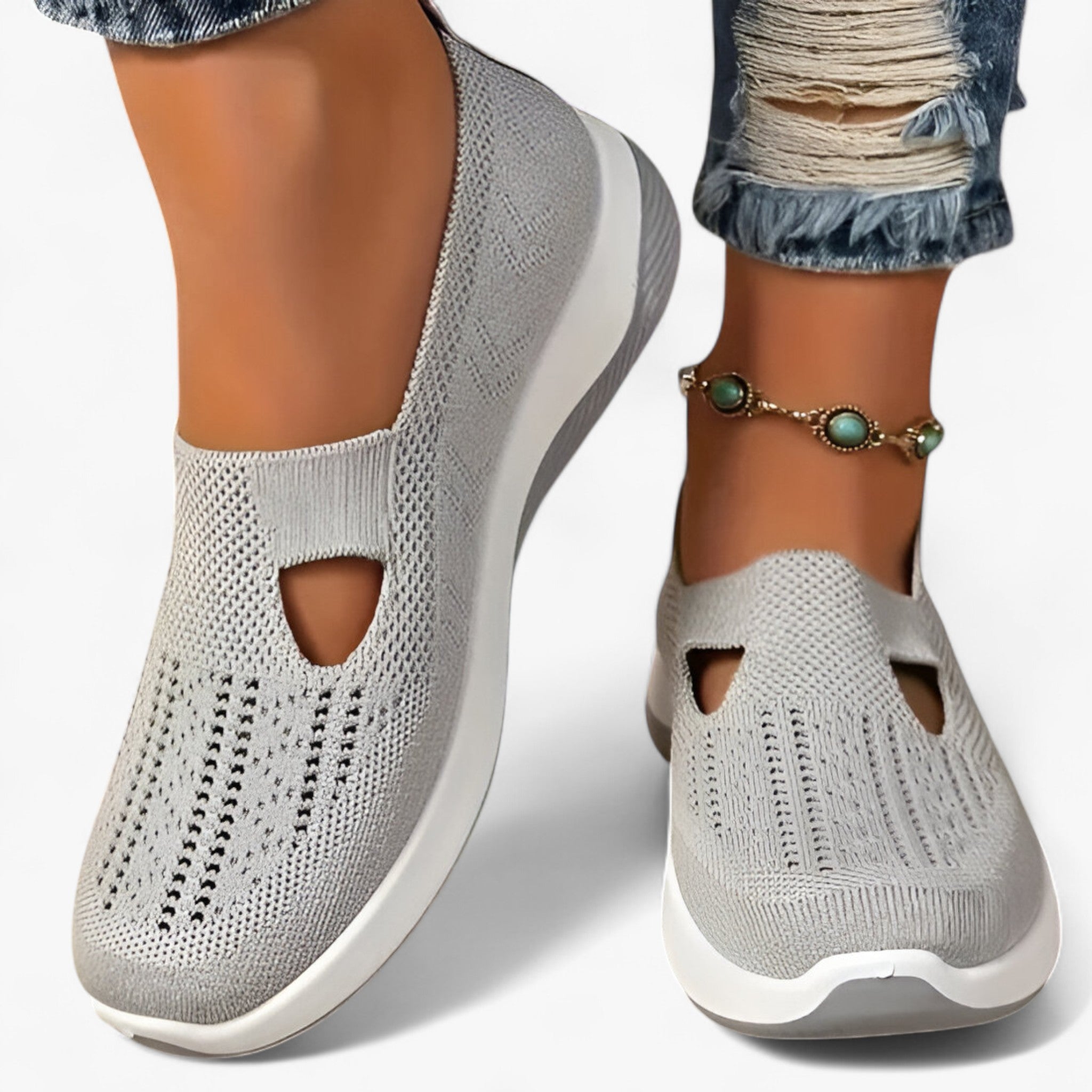 Clare | Bløde sko – Letvægts og støddæmpende - Grå - shoes - {{ product_tags }