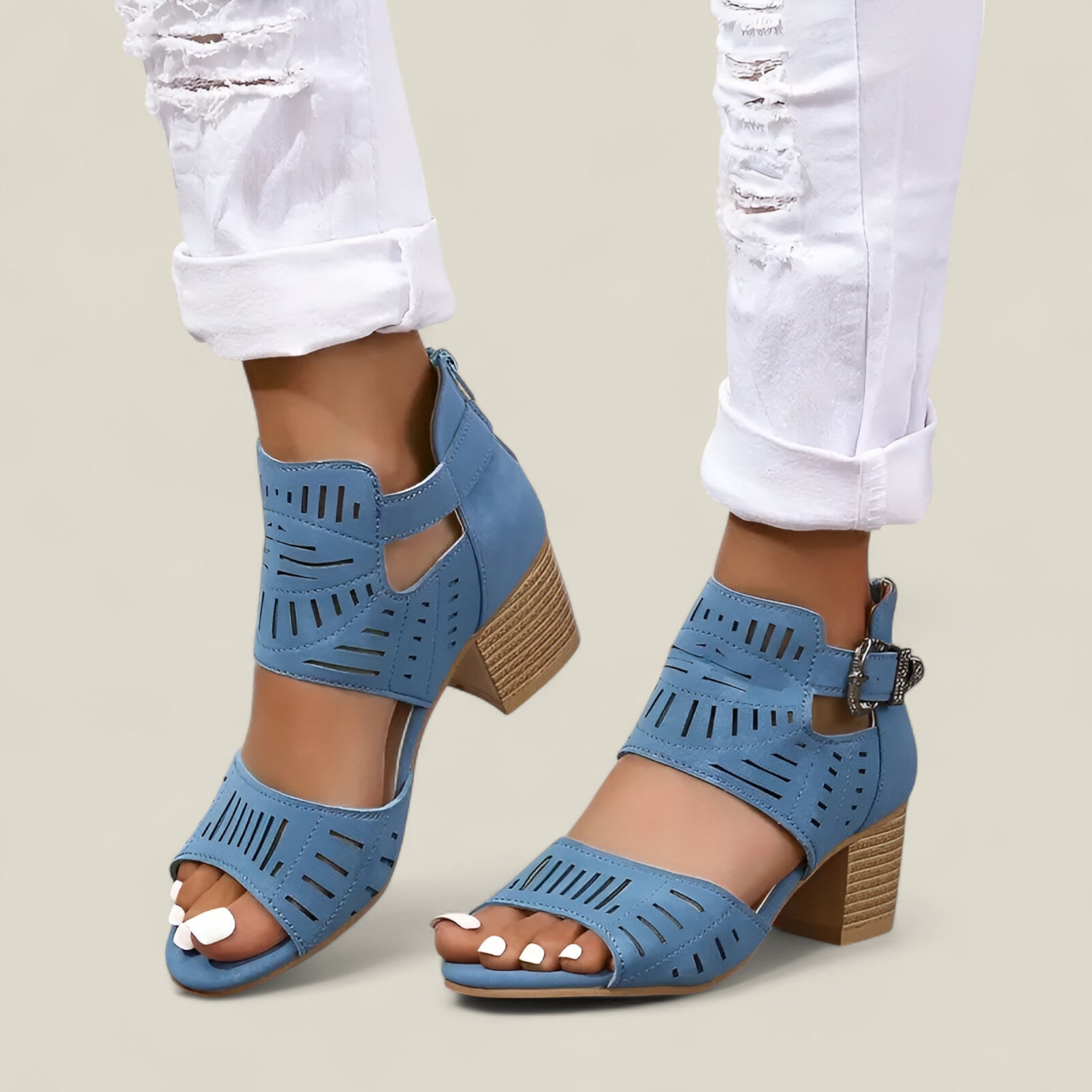 Sloane | Sandales en Veloursa - Apparence Élégante et Confortable