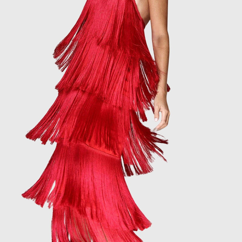 Women's Artiselle Tassel Dress - Elegant Fringe Detail