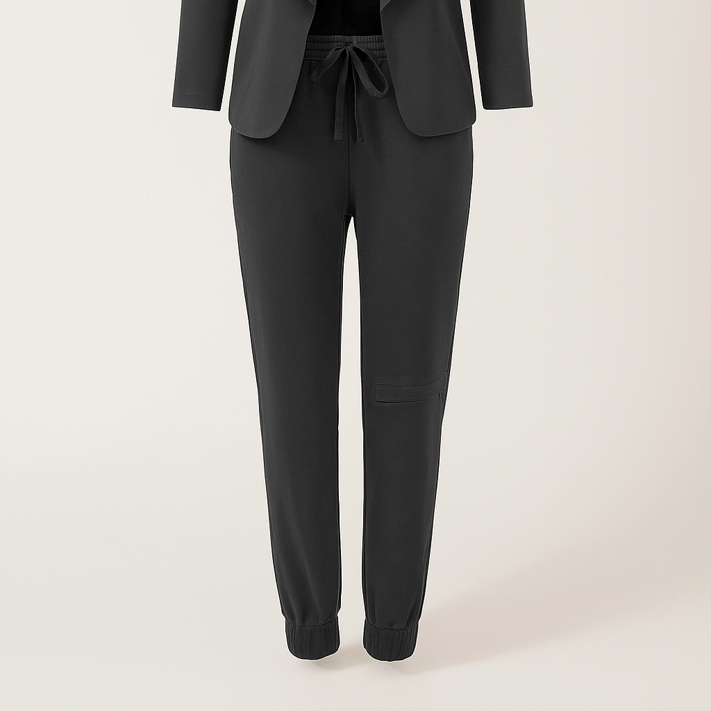 Amelie | Damen Blazer-Set med joggingbukser - Grå - Amelie | Damen Blazer-Set med joggingbukser- €25 - {{ product_tags }