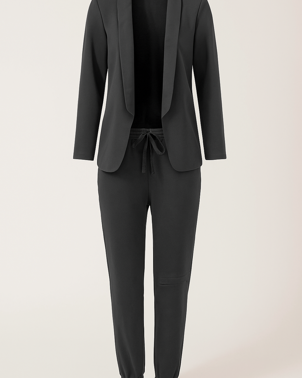 Amelie | Damen Blazer-Set med joggingbukser - Grå - Amelie | Damen Blazer-Set med joggingbukser- €25 - {{ product_tags }