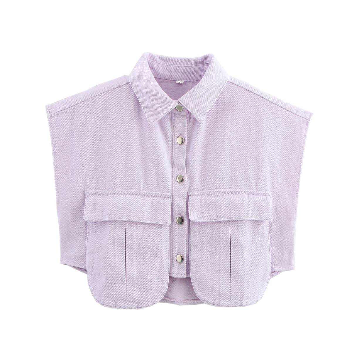 Lira Denim Pocket Vest with Turn-Down Collar