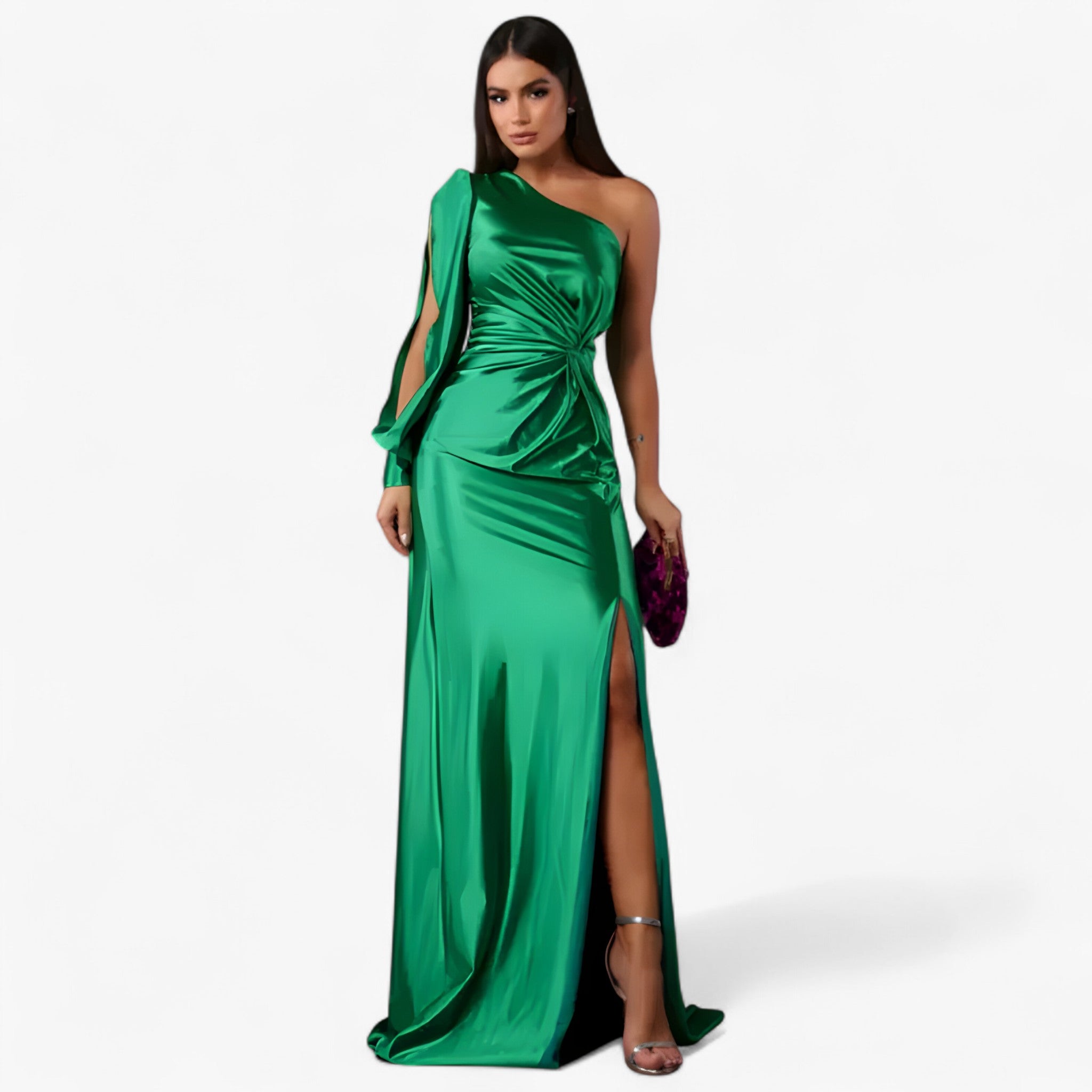 Elegant Satin Dress for Women – Glossy and Timeless Style