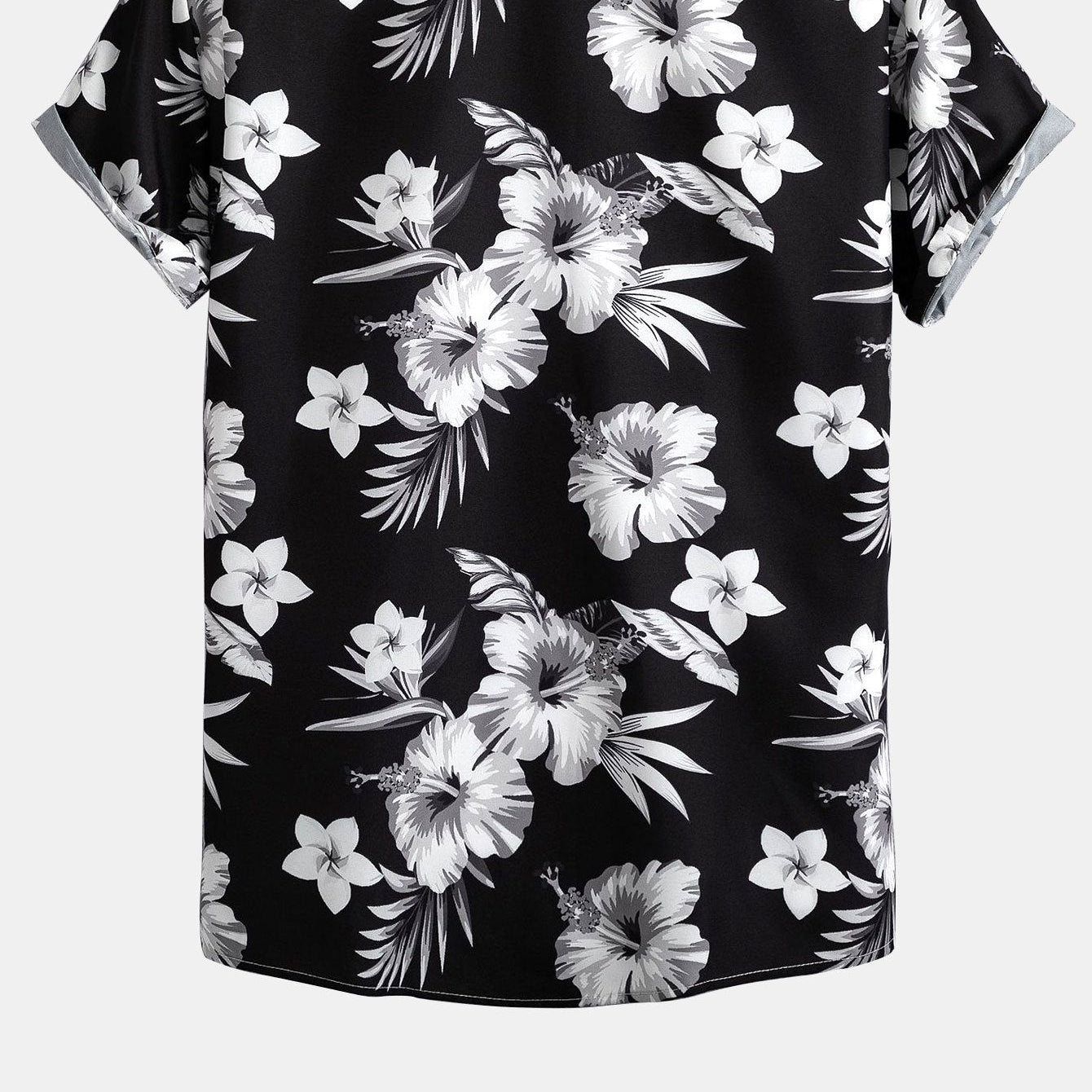 Men's Tropical Floral Print Button-Up Shirt & Swim Shorts Set