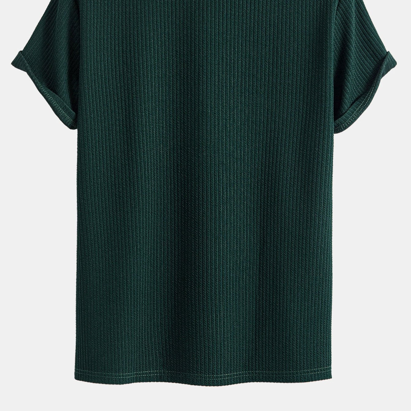 Men's Fit Ribbed Half-Zip Polo Shirt