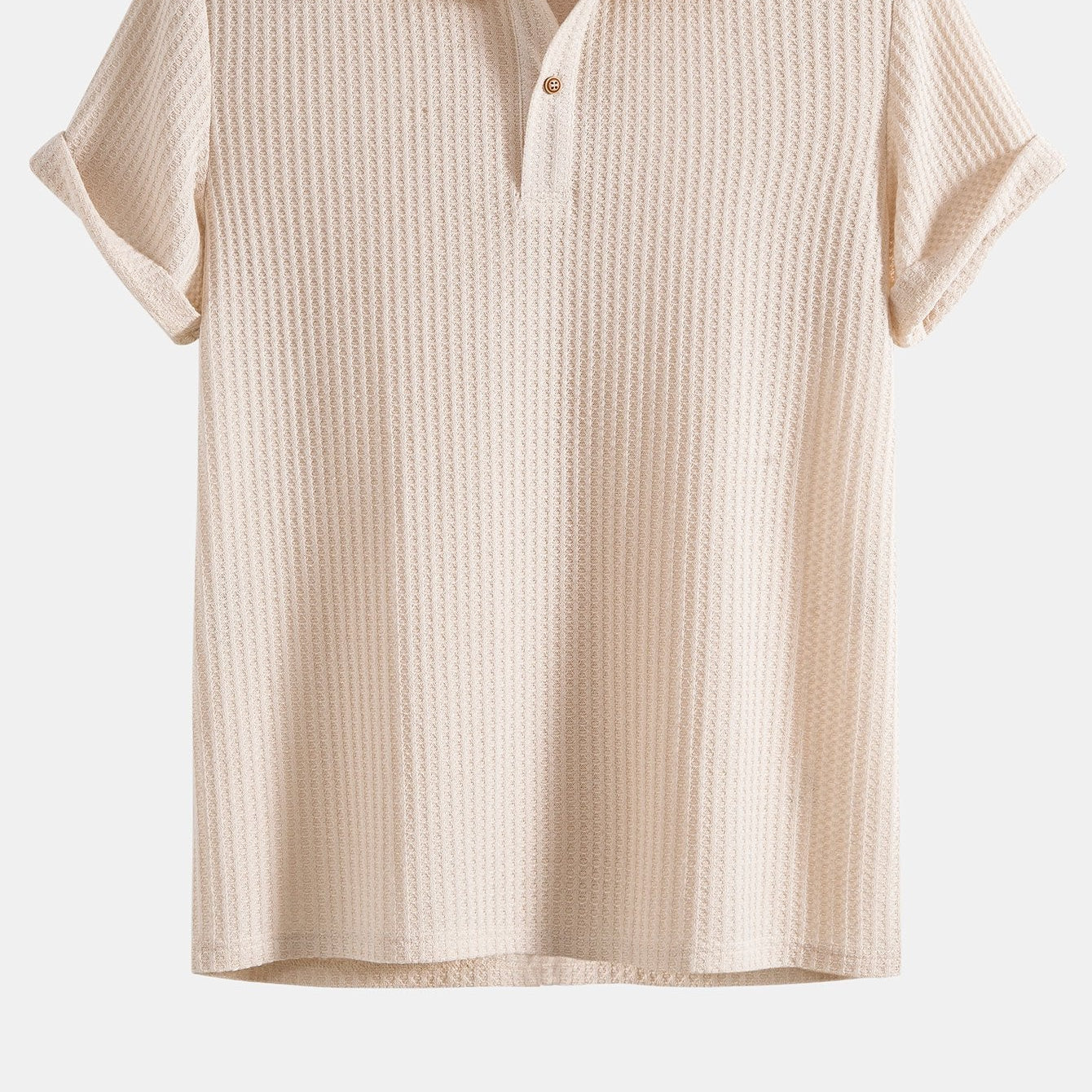 Men's Premium Waffle-Knit Polo Shirt