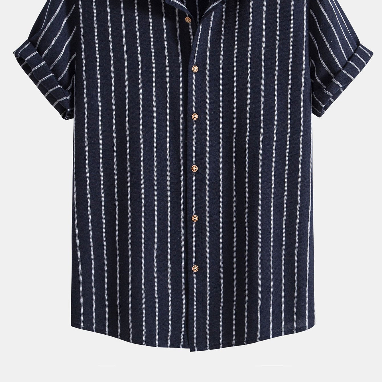Men's Classic Striped Button-Up Shirt