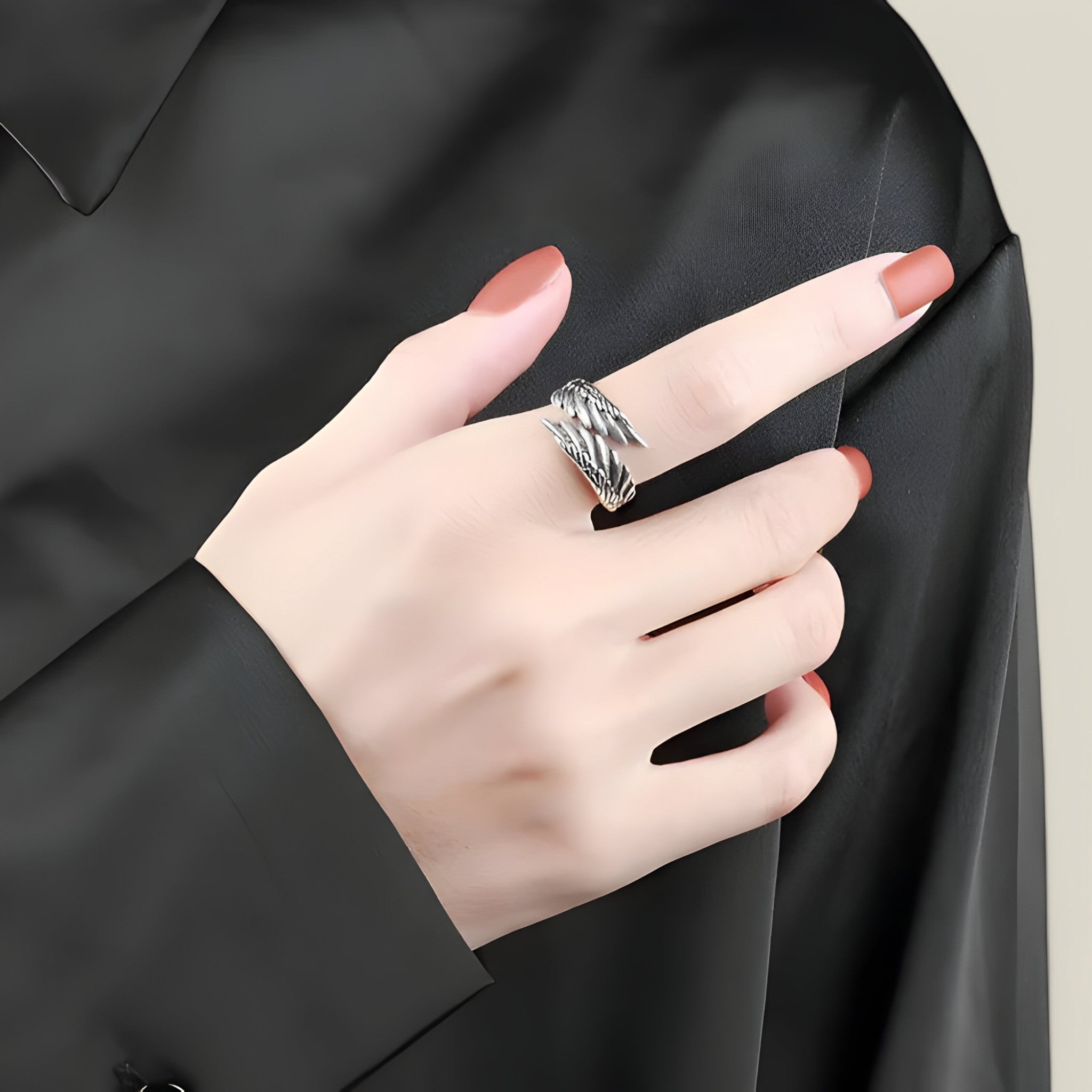 Seraph | Bague Ailes d'Ange - Style Gothique Unique