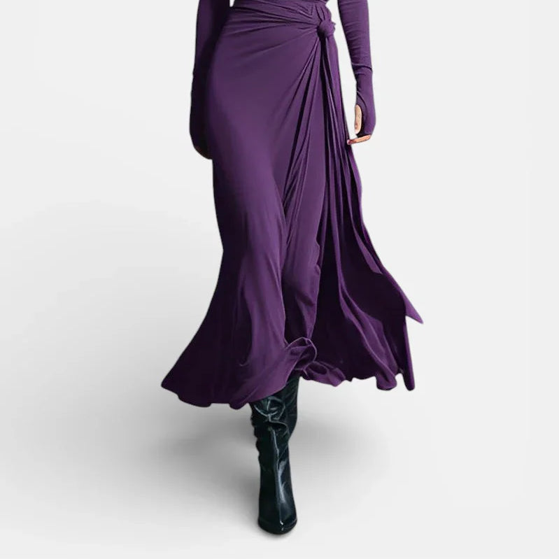 Naima — Elegant Maxi Dress with Side Knot Detail