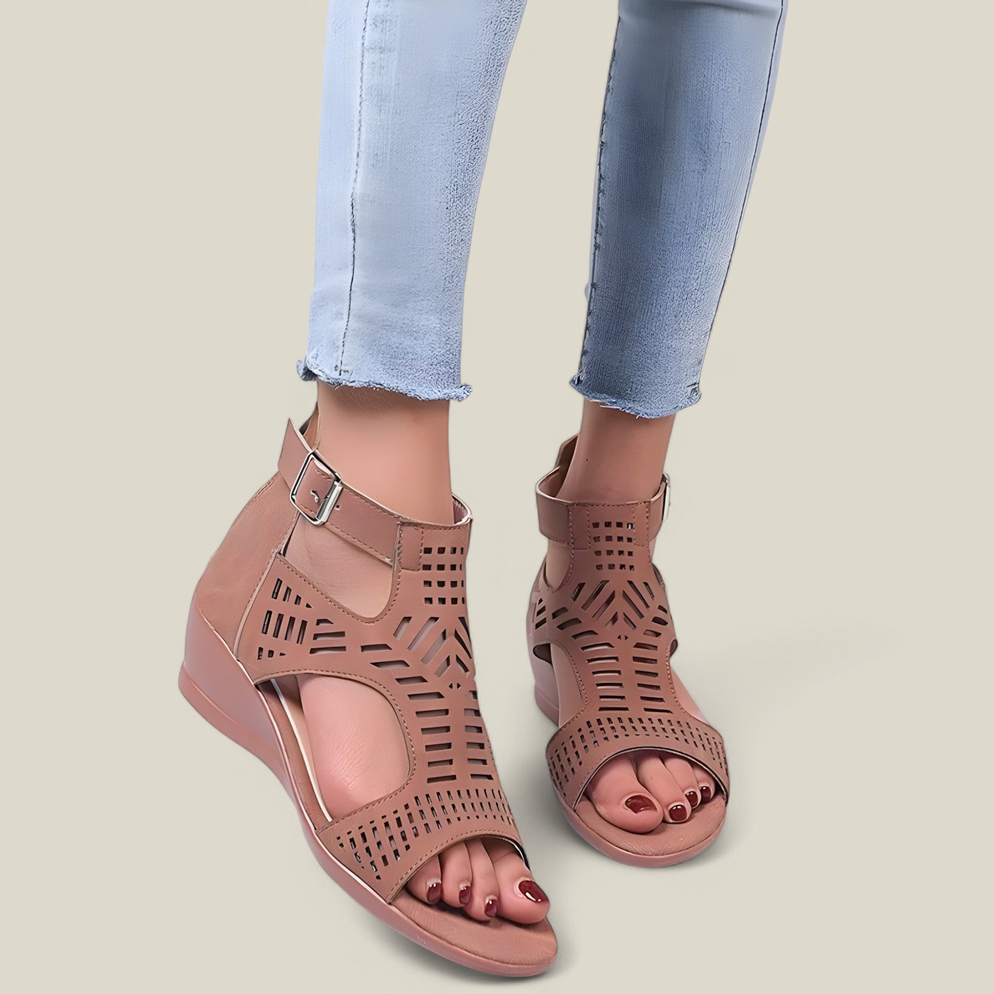 Liz | Sandales à semelles compensées - Chic et confortable