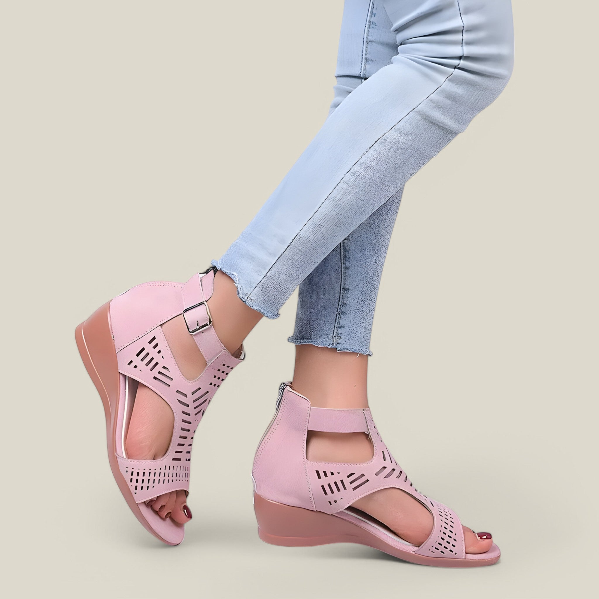 Liz | Sandales à semelles compensées - Chic et confortable