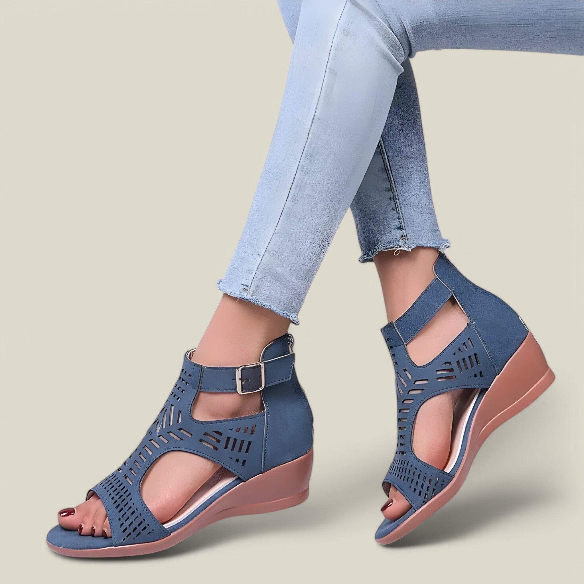 Liz | Sandales à semelles compensées - Chic et confortable
