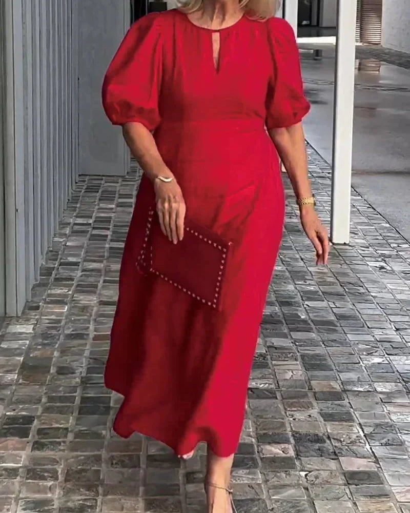 Amelie™ Timeless Puff-Sleeve Dress - Effortless Elegance for Any Occasion