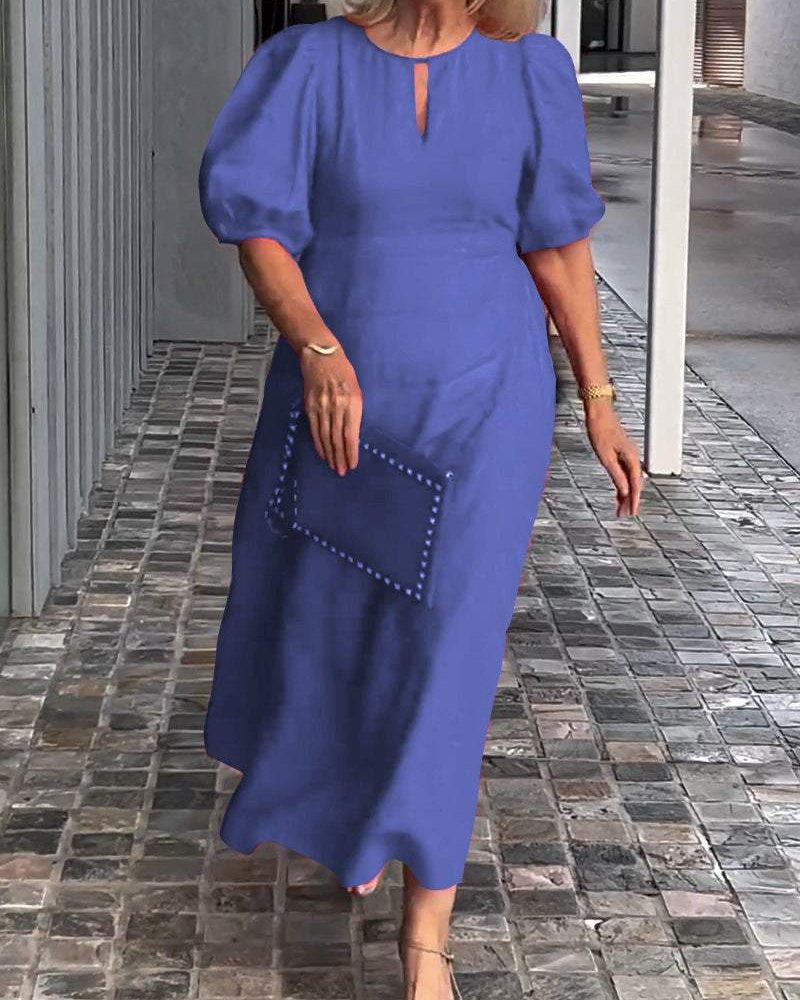 Amelie™ Timeless Puff-Sleeve Dress - Effortless Elegance for Any Occasion