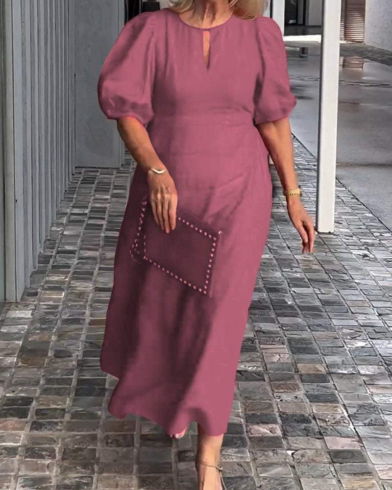 Amelie™ Timeless Puff-Sleeve Dress - Effortless Elegance for Any Occasion