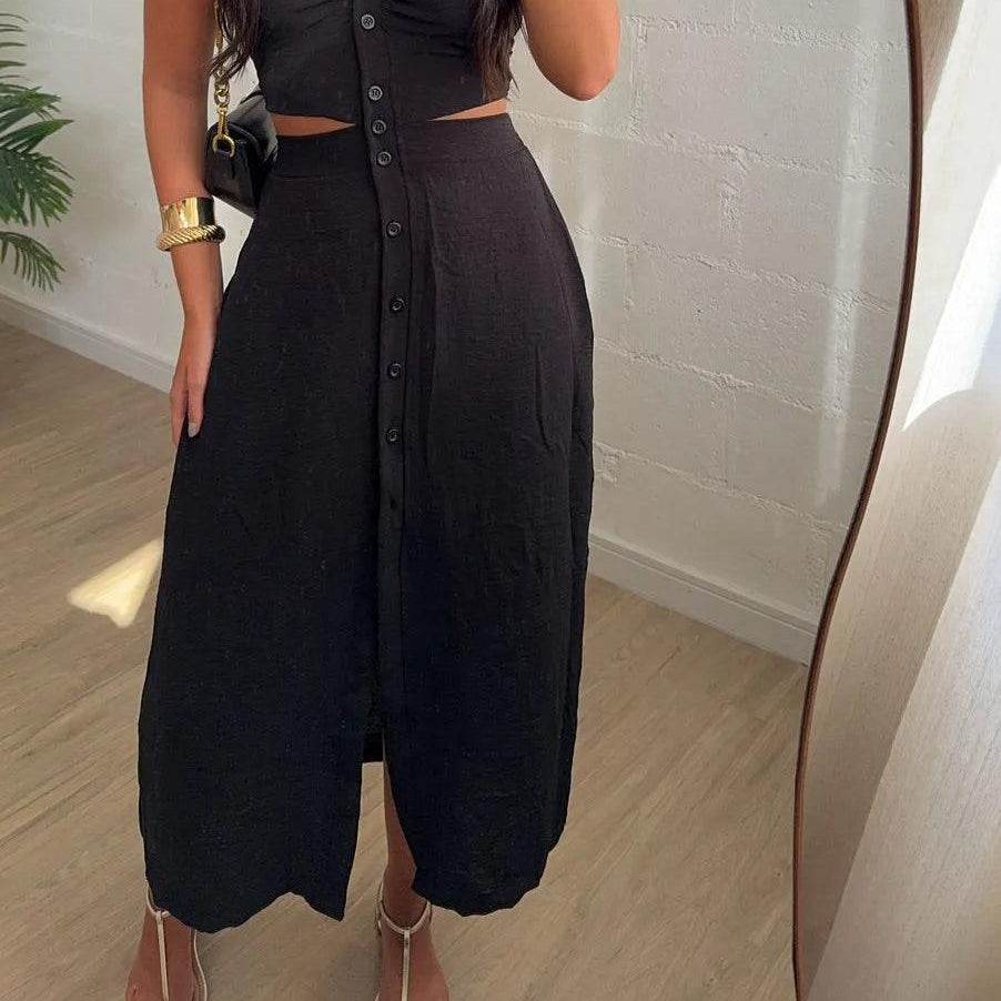 Women's Maxie Casual Off-Shoulder Dress with Open Back Details