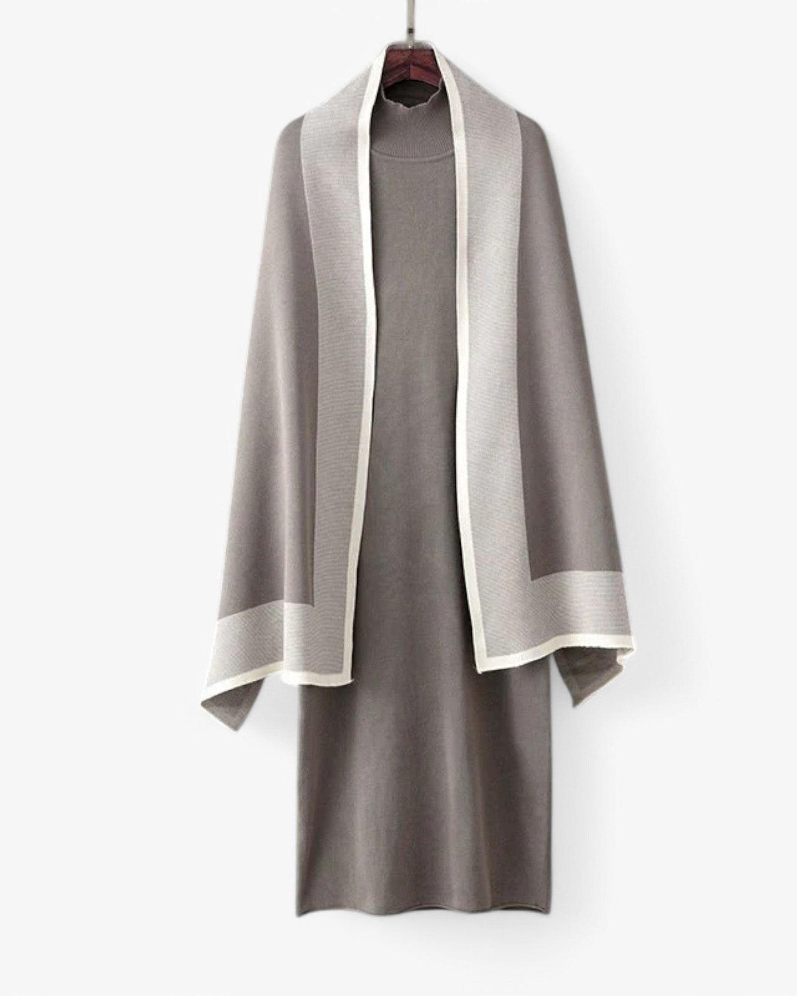 Vivian | Prescott Strikket 2-delt Sæt - Grå - women's fashion - {{ product_tags }
