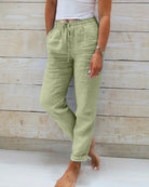 Serena - Relaxed Linen Trousers - Alurea & Co.