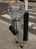 Women's Knit Dress with Round Neck and One-Shoulder Design with