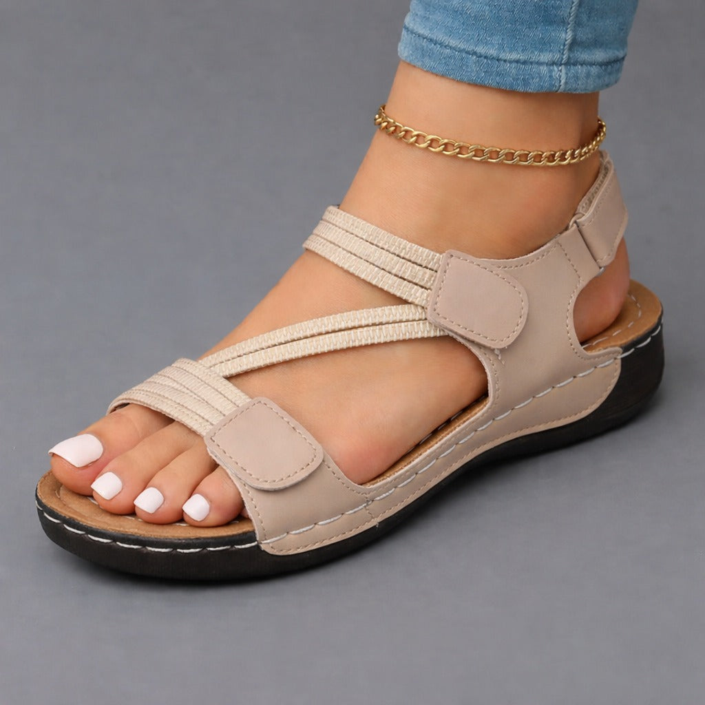 Women's Adjustable Cross-Strap Comfort Sandals