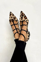 Bridget Leopard-Print Strappy Ballet Heels