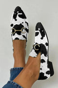 Women's Printed Buckle-Detail Loafers