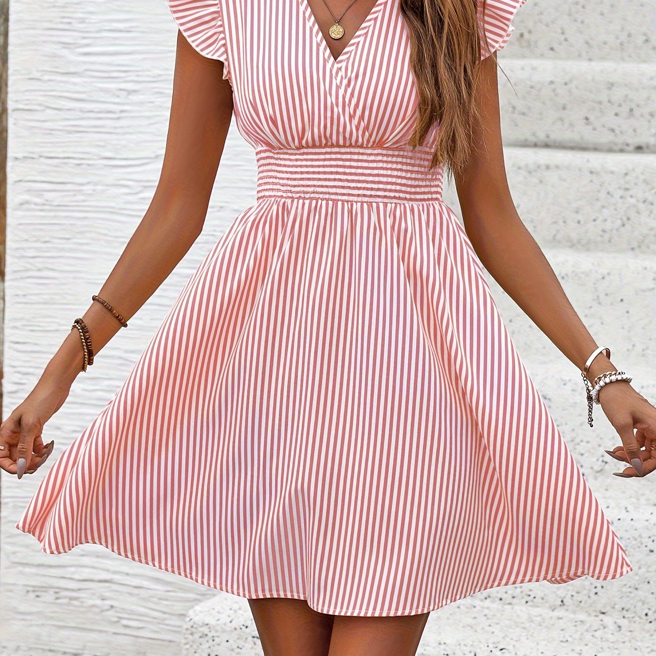 Women's Flowy Striped Summer Dress for Sunny Days