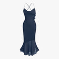 Women's Draped midi dress – Timeless elegance, alluring silhouette