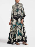 Women's Unique Floral Long Dress, Comfortable and Flattering