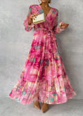 Women's Mollie Floral Wrap Maxi Dress – Effortlessly Elegant