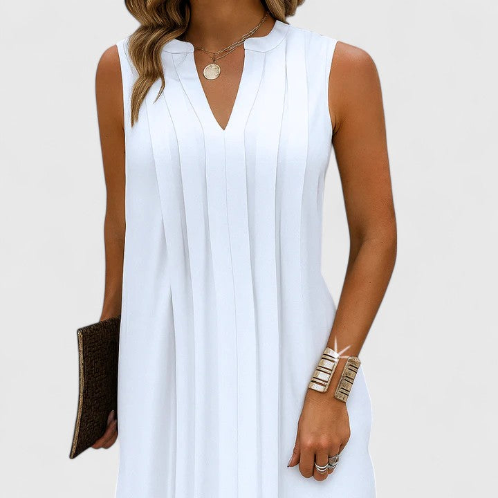 Women's Elegant V-Neck Dress That Flatters Your Figure
