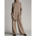 Women's Winter Cozy Plus-Size Two-Piece Top and Pants Set -