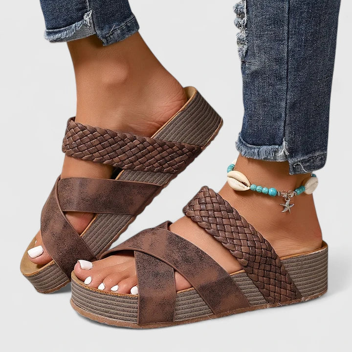 Women's Delaney Braided Cross-Strap Sandals