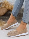 Women's Sophisticated Buckle-Detail Flat Loafers