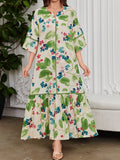 Women's Flora Flowing Floral Print Ruffle Dress – Effortless Spring