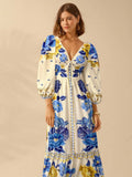 Women's Breezy Floral Holiday Dress - Effortless Festive Chic